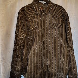 Moonshine Spirit Mens Western Pearl Snap Button Up Shirt. XL